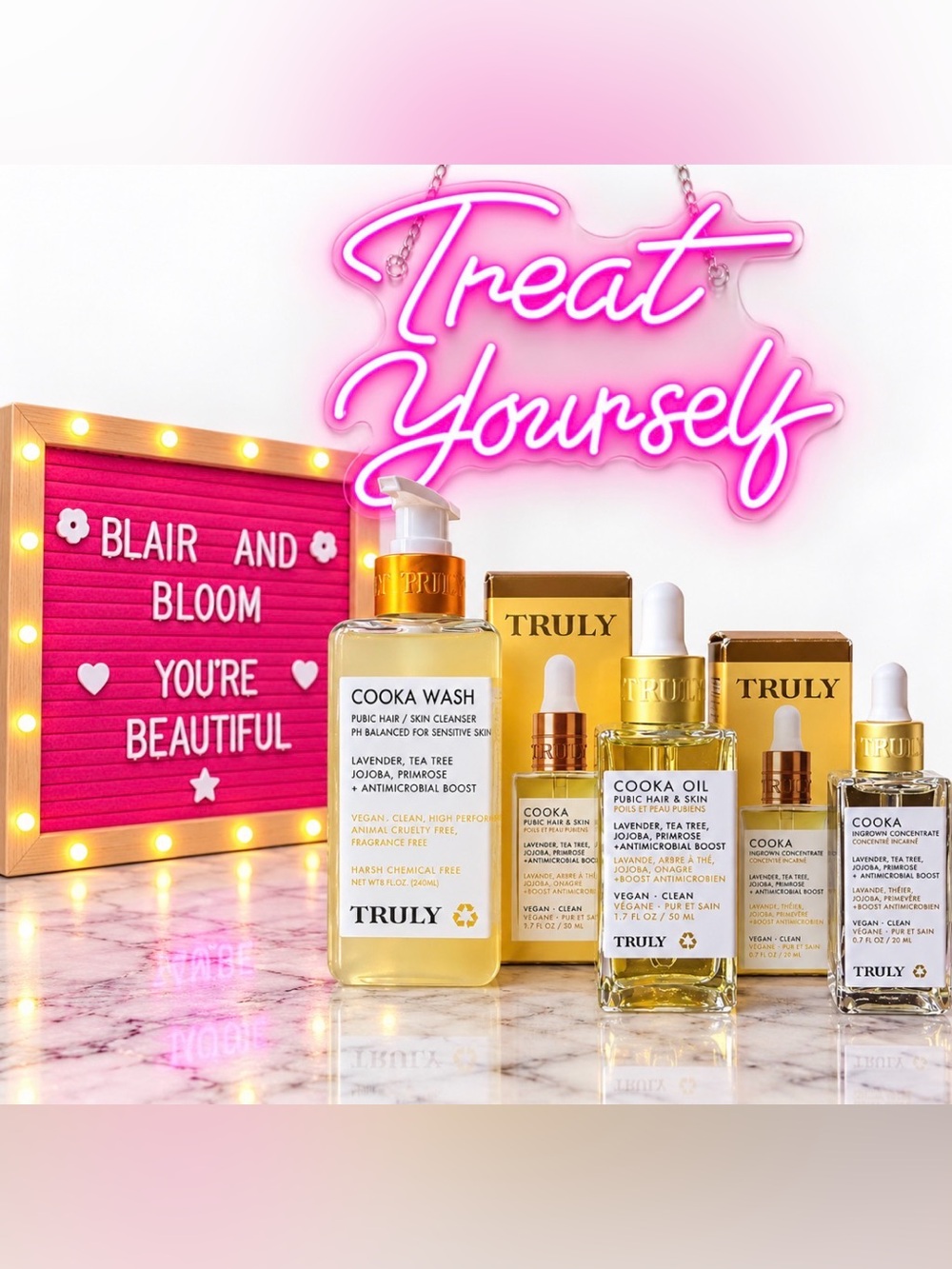 Truly Beauty Cooka Wash, Oil, and Ingrown Concentrate Bundle